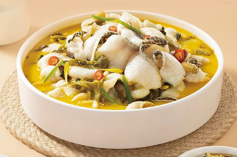 Ẩm Thực Tứ Xuyên Trung Quốc - Cá om cải chua