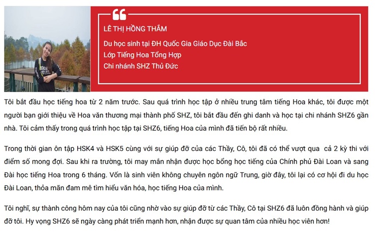 trung tâm tiếng Trung quận 12 uy tín