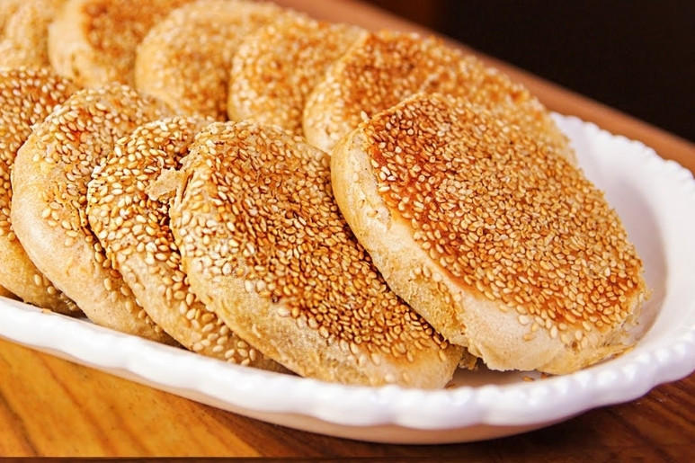 Bánh tía ma 芝麻烧饼 - Ẩm thực đường phố Bắc Kinh