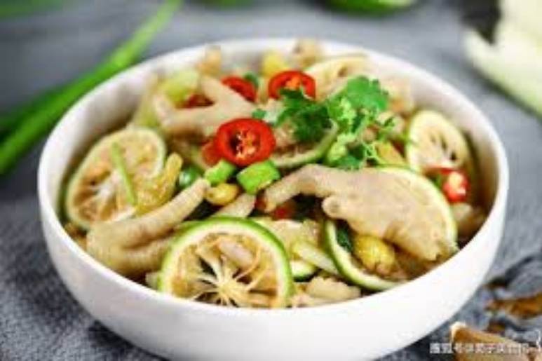 Chân gà ngâm chua cay 酸辣凤爪 - Ẩm thực đường phố Bắc Kinh