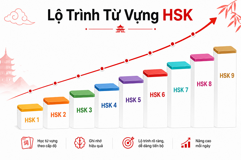 Tổng hợp từ vựng HSK 3.0 các cấp - SHZ