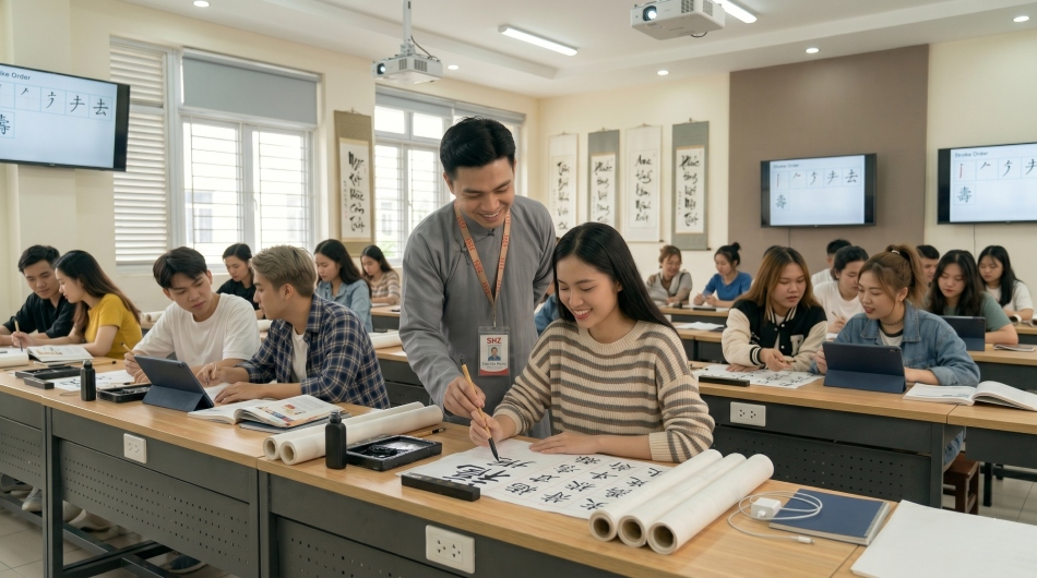 Thư pháp chữ Hán tại SHZ