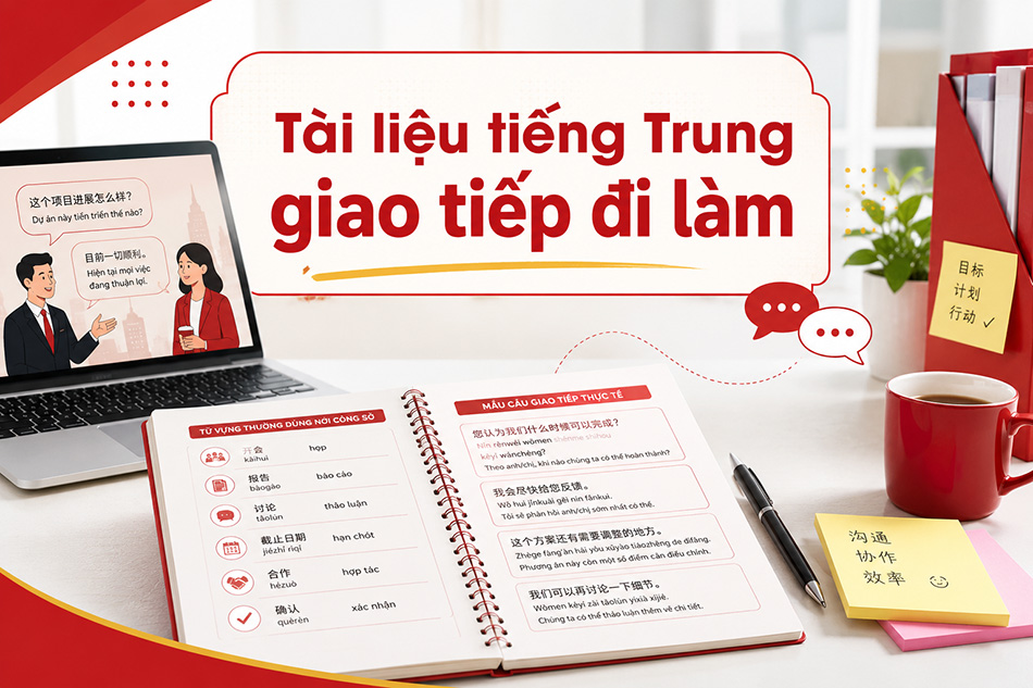 Tài liệu tiếng Trung giao tiếp cho người đi làm trong môi trường văn phòng