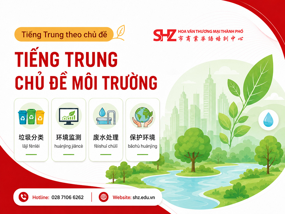 Từ vựng tiếng Trung chủ đề môi trường