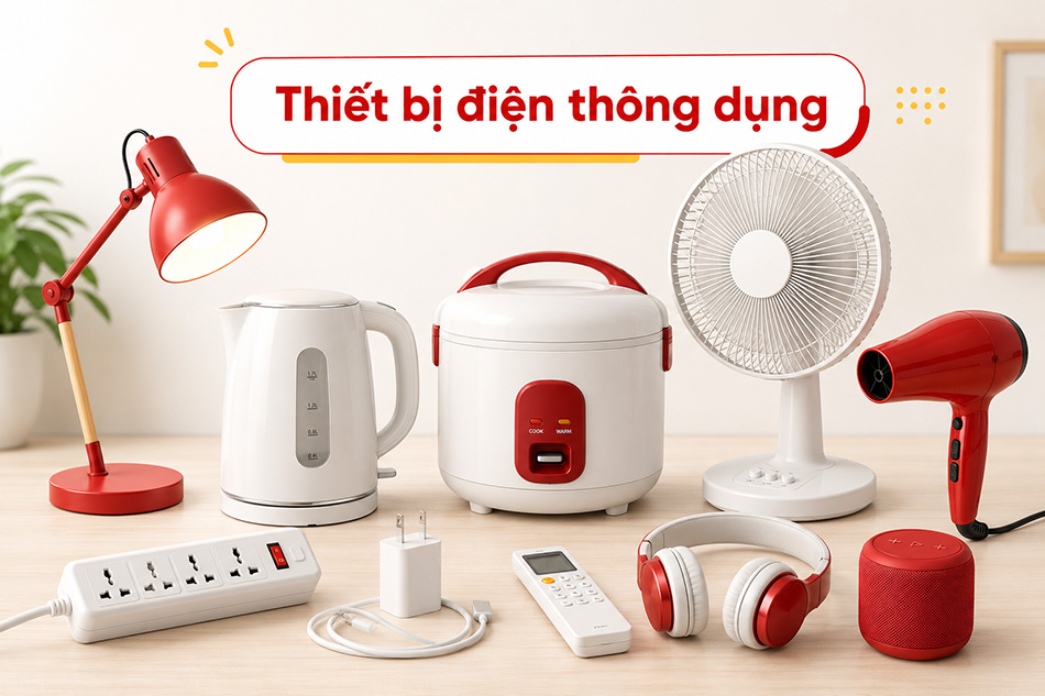 Tiếng Trung về thiết bị điện thông dụng