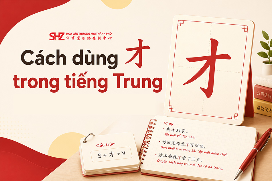 Cách dùng 才 trong tiếng Trung
